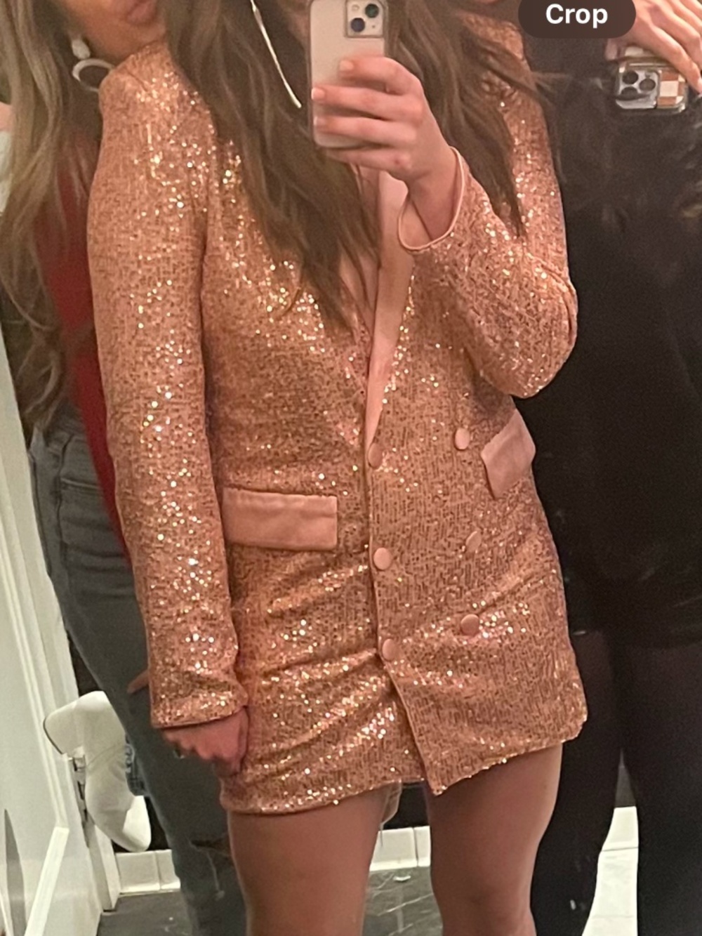 Express woman’s sequins blazer dress